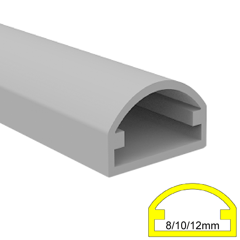 Domed Milky Flexible Silicone Sleeve For LED Strip